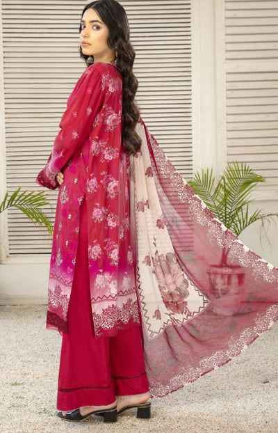 Viscose embroidery suit with zari viscose embroidered dupatta