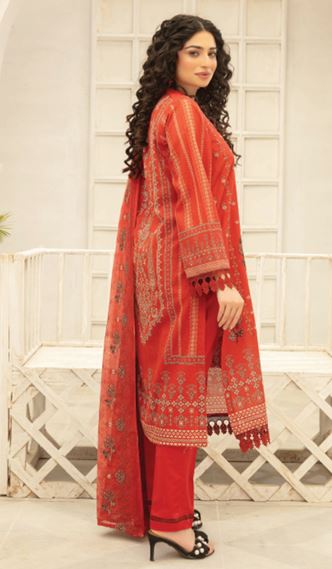 ABISHA V/41 04 Lawn Embroidery Suit With Diamond Embroidery Dupatta
