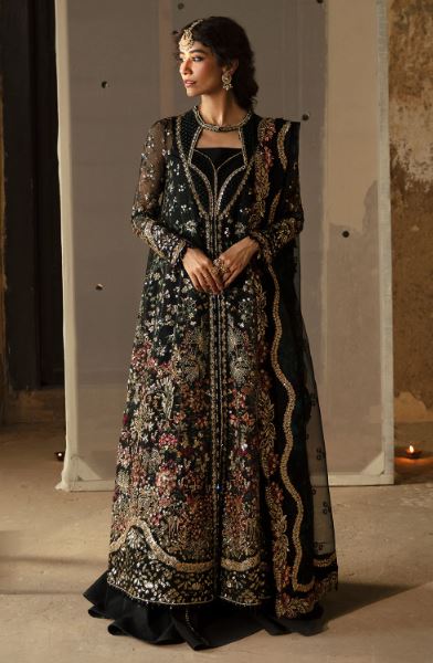 MEERA=HAND EMBELLISHED EMBROIDERED SUIT WITH ORGANZA EMBROIDERED DUPATTA 3PC