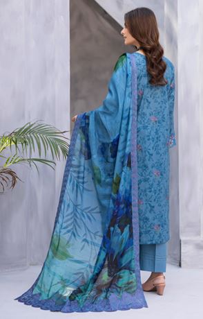 DIL E MOMIN ABISHA V/40 05 Luxury Lawn Embroidery Suit With Fancy Crinkle Embroidery Dupatta