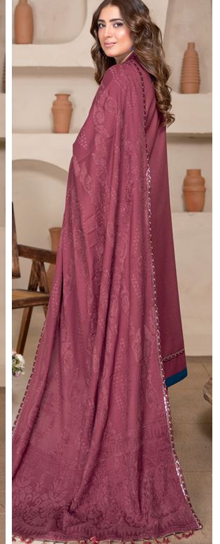 AAINA BR 04 Supreme Zari WOOL Suit with Jacquard Wooly Shawl