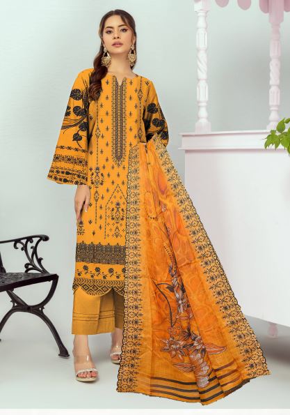 Viscose embroidery suit with diamond embroidery dupatta