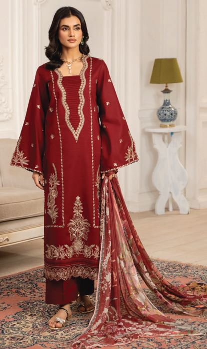INARA HUMDUM 09 Lawn Embroidery Suit With print chiffon Dupatta