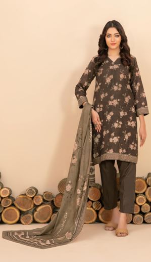 RAHAF TAWAKKAL 4786 Un-Stitched Digital Printed Khaddar Shirt Designs with  Exclusive Digital Printed Khaddar Dupatta & Un-Stitched Plain Khaddar Shalwar Fabric