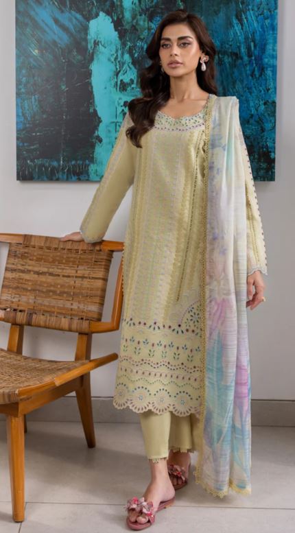 CARNATION RANG RASIYA 09 Lawn Embroidered Suit with printed Embroidered Dupatta 3pc