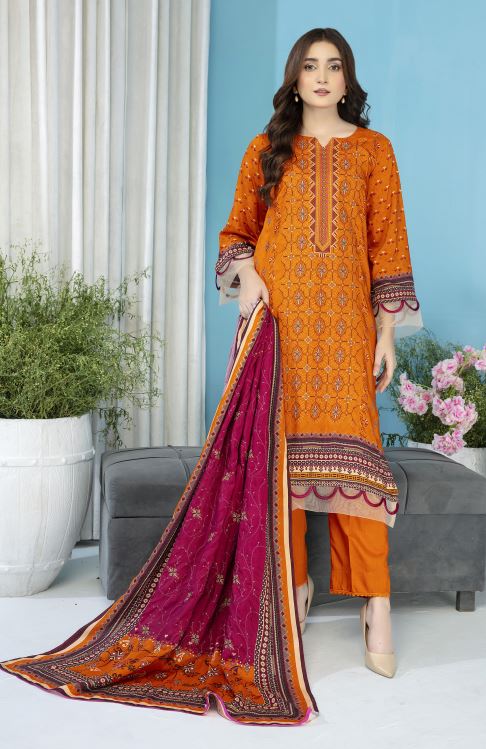 ARAAISH V/1634 - 09 Viscose embroidery suit with viscose embroidery dupatta