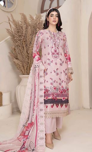 MAHNOOR MUNTAHA V/127 05 Lawn Embroidery Suit With Diamond Embroidery Dupatta